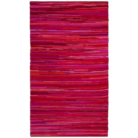 Safavieh Rag Rug Small Rectanlge Area Rug, Red and Multi - 3 x 5 ft. RAR130R-3
